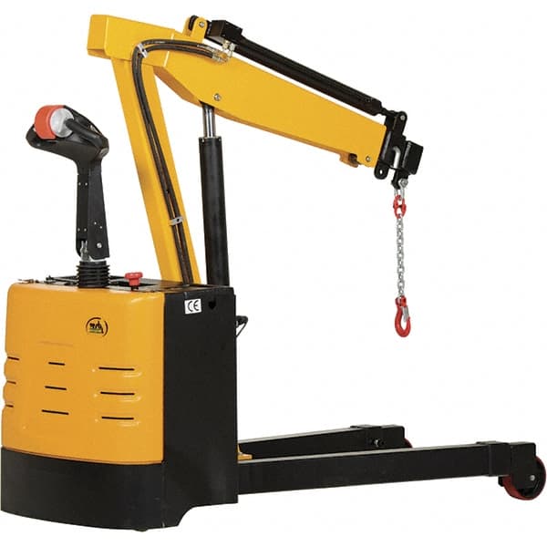 Vestil - 2,500 Lb Load Capacity, Steel Electric Floor Crane - 8' 5/64" Span - Exact Tooling