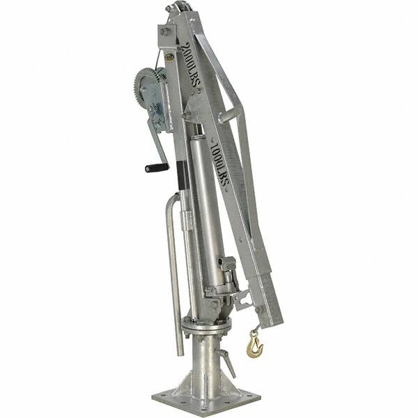 Vestil - 500 Lb Load Capacity, Steel Winch Operated Crane - 4' 21/64" Span - Exact Tooling