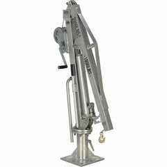 Vestil - 500 Lb Load Capacity, Steel Winch Operated Crane - 4' 21/64" Span - Exact Tooling