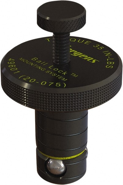 Jergens - 20mm Diam Ball Lock Modular Fixturing Shank - 1-3/4" Shank Length, 0.38" Head Diam, Compatible with 1" Thick Plate, 3,000 Lb Max Holding Force, 1/8 Key Size, Steel - Exact Tooling