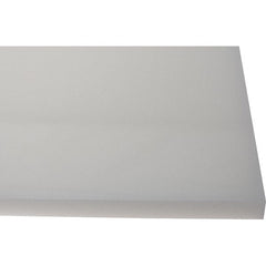 Made in USA - 3/4" Thick x 1' Wide x 4' Long, Polyethylene (HDPE) Sheet - White, Shore D-65 Hardness, Cutting Board Grade, ±10% Tolerance - Exact Tooling