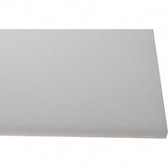 Made in USA - 1/2" Thick x 2' Wide x 4' Long, Polyethylene (HDPE) Sheet - White, Shore D-65 Hardness, Cutting Board Grade, ±10% Tolerance - Exact Tooling
