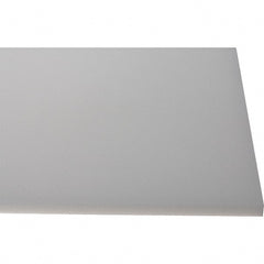 Made in USA - 1/2" Thick x 1' Wide x 4' Long, Polyethylene (HDPE) Sheet - White, Shore D-65 Hardness, Cutting Board Grade, ±10% Tolerance - Exact Tooling
