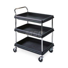 Metro - Carts; Type: Utility ; Load Capacity (Lb.): 400.000 ; Number of Shelves: 3 ; Width (Inch): 21-1/2 ; Length (Inch): 33-3/4 ; Height (Inch): 33-1/4 - Exact Tooling