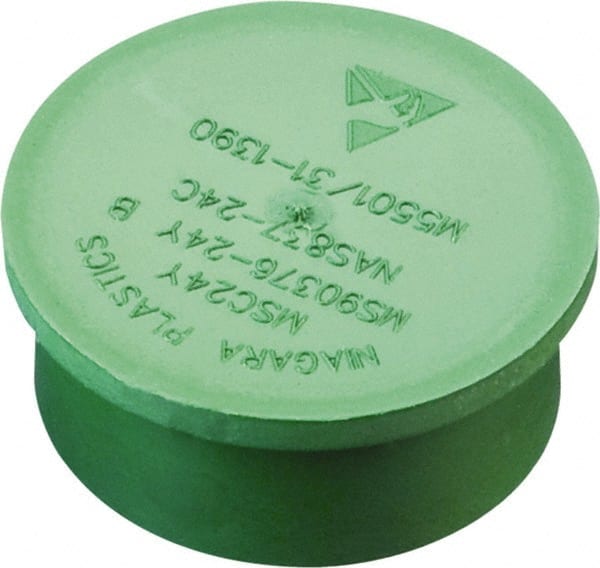 Caplugs - 0.542" ID, Round Head, Static Dissipative Cap - 0.78" OD, 1/2" Long, Low-Density Polyethylene, Black - Exact Tooling
