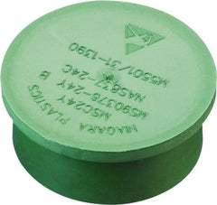 Caplugs - 0.72" ID, Round Head, Static Dissipative Cap - 0.97" OD, 1/2" Long, Low-Density Polyethylene, Black - Exact Tooling