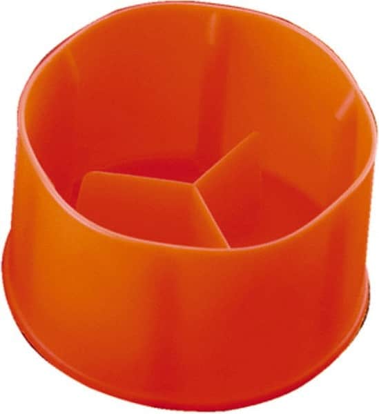 Caplugs - 1.36" ID, Round Head Connector Cap - 63/64" Long, Low-Density Polyethylene, Orange - Exact Tooling