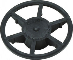 Caplugs - 1" ID, Pin Wheel Cap - 35/64" Long, Low-Density Polyethylene, Black - Exact Tooling