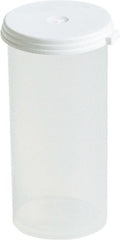 Caplugs - Beakers & Pipettes - 12DRAM NATURAL 550/PK POLYP STERILIZATION VIAL - Exact Tooling