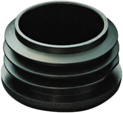 Caplugs - Round Finishing Plug for 10 to 14 Gauge Panels, for 7/8" Tube Diam - 7/8" OD, 0.44" Deep, Low-Density Polyethylene, Black - Exact Tooling
