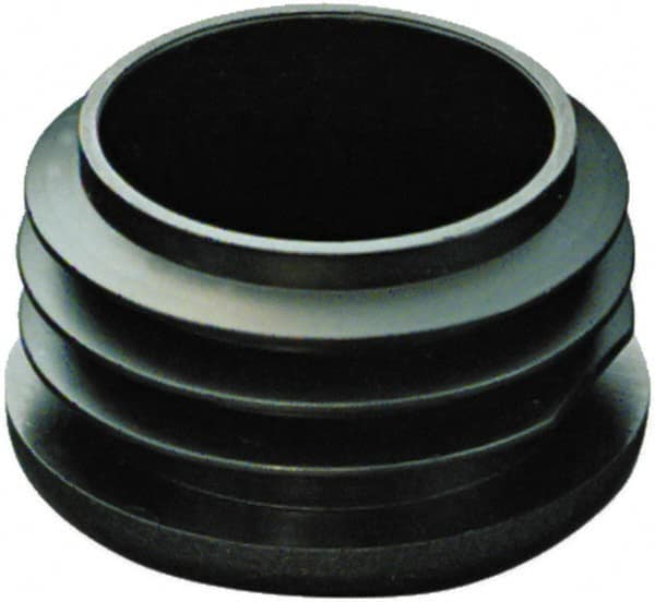 Caplugs - Round Finishing Plug for 14 to 20 Gauge Panels, for 7/8" Tube Diam - 7/8" OD, 0.44" Deep, Low-Density Polyethylene, Black - Exact Tooling