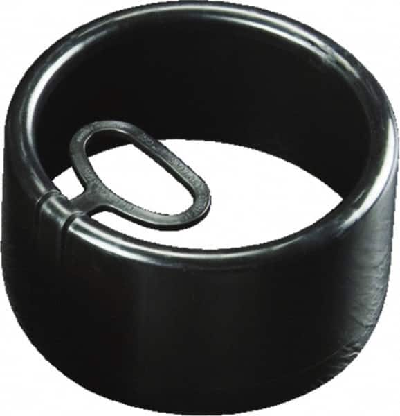 Caplugs - Round Head, Tear-Tab Well Casing Cap - Low-Density Polyethylene, Black - Exact Tooling