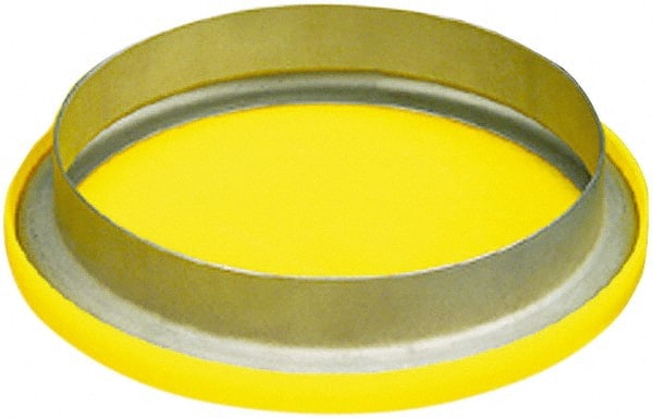 Caplugs - 2.122" ID, Round Head Flange Cap - 11/32" Long, Low-Density Polyethylene, Yellow - Exact Tooling