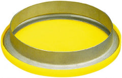 Caplugs - 2.622" ID, Round Head Flange Cap - 11/32" Long, Low-Density Polyethylene, Yellow - Exact Tooling