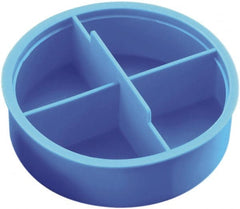 Caplugs - 3.45" ID, Round Head Tube Plug - 3.63" OD, 1" Long, Low-Density Polyethylene, Blue - Exact Tooling