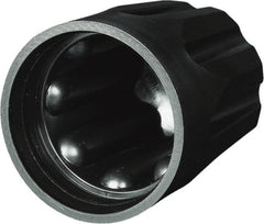 Caplugs - Serrated Round Head Sucker Rod Cap - High-Density Polyethylene, Black - Exact Tooling