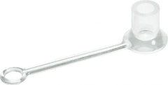Caplugs - 0.36" ID, Round Head, Tethered Cap - 1-29/32" Long, Silicone, Natural (Color) - Exact Tooling