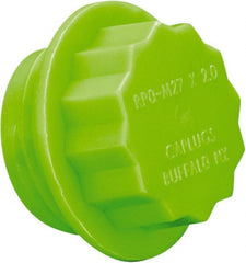 Caplugs - 12-Point Head, Threaded Plug - 18.54mm OD, Polypropylene, Green - Exact Tooling