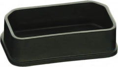 Caplugs - 1.43" x 1.09", Conductive, Rectangular Head Cap/Plug - 13/32" Long, Polyethylene Copolymer, Black - Exact Tooling