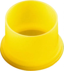Caplugs - 0.486" ID, Round Head Utility Plug - 0.66" OD, 5/8" Long, Low-Density Polyethylene, Yellow - Exact Tooling