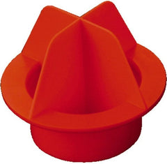 Caplugs - 2.759" ID, Pull-Tab Tube Plug - 3.12" OD, 11/16" Long, Low-Density Polyethylene, Orange - Exact Tooling