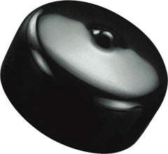 Caplugs - 0.203" ID, Flexible, Round Head Masking Cap - 0.29" OD, 1" Long, Vinyl, Black - Exact Tooling