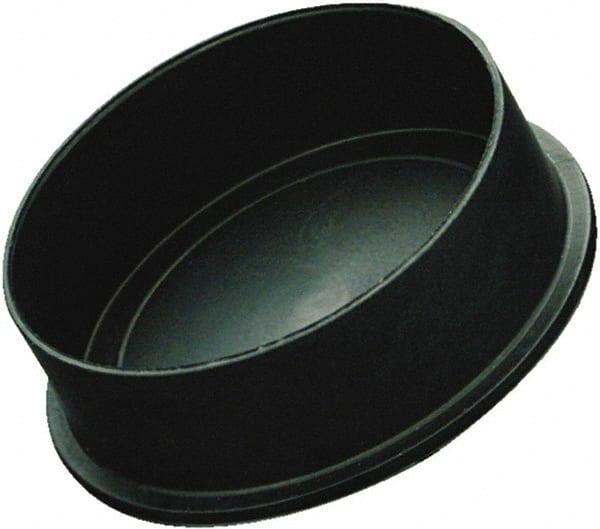 Caplugs - Conductive, Round Head, Static Dissipative Cap - 1.36" OD, 9/16" Long, Polyethylene Copolymer, Black - Exact Tooling