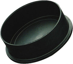 Caplugs - Conductive, Round Head, Static Dissipative Cap - 1.36" OD, 9/16" Long, Polyethylene Copolymer, Black - Exact Tooling