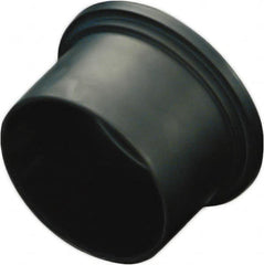 Caplugs - 2.221" ID, Conductive, Round Head Plug - 2.39" OD, 35/64" Long, Polyethylene Copolymer, Black - Exact Tooling