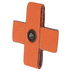 3″ × 3″ × 1″ Cross Pad 8-Ply 60 Grit 1/4-20 Eyelet Ceramic Alumina - Exact Tooling