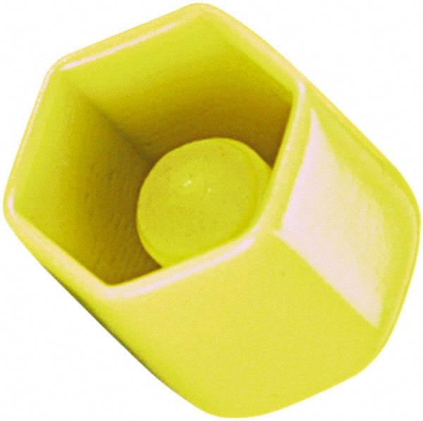 Caplugs - Hex Head Cap - 11/16" Long, Vinyl, Yellow - Exact Tooling