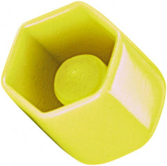 Caplugs - Hex Head Cap - 11/16" Long, Vinyl, Yellow - Exact Tooling