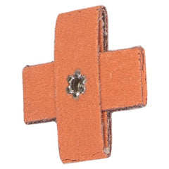 2″ × 2″ × 3/4″ Cross Pad 8-Ply 80 Grit 8-32 Eyelet Ceramic Alumina - Exact Tooling