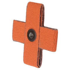 3″ × 3″ × 1″ Cross Pad 8-Ply 80 Grit 1/4-20 Eyelet Ceramic Alumina - Exact Tooling