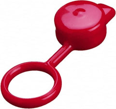 Caplugs - Round Head, Tethered Cap - 3/4" Long, Vinyl, Black - Exact Tooling