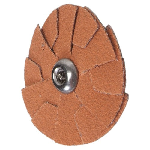 3″ Blaze Overlap Slotted Disc 2-Ply 80 Grit 8–32 Eyelet Ceramic Alumina - Exact Tooling