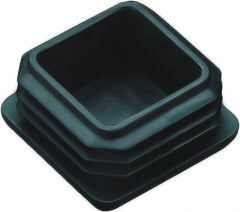 Caplugs - Rectangular Finishing Plug for 6 to 12 Gauge Panels, - 0.65" Deep, Vinyl, Black - Exact Tooling