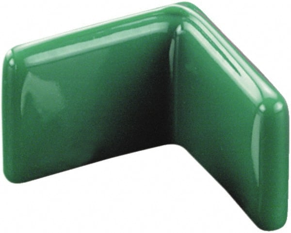Caplugs - 1" x 1/8", Flexible Push-On L-Frame End Cap - 1/2" Long, Vinyl, Black - Exact Tooling
