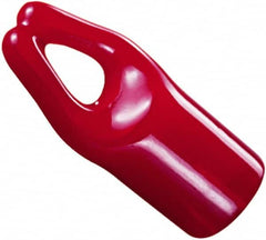 Caplugs - 1-1/16" ID, Round Head Hanger Tip Cap - 1" Long, Vinyl, Blue - Exact Tooling