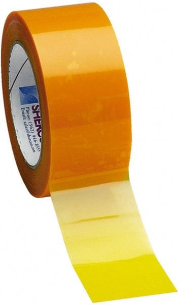 Caplugs - 7" Wide x 72 Yd Long Yellow Polyester Film High Temperature Masking Tape - Series PC30-7000, 3.5 mil Thick - Exact Tooling