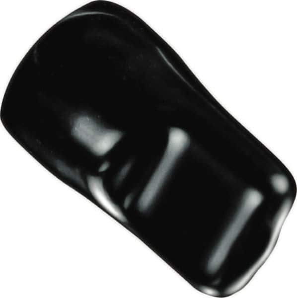 Caplugs - 0.365" ID, Pull-Tab, Round Head Masking Cap - 1-3/8" Long, Vinyl, Black - Exact Tooling