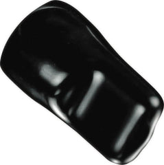 Caplugs - 0.521" ID, Pull-Tab, Round Head Masking Cap - 1-1/8" Long, Vinyl, Black - Exact Tooling