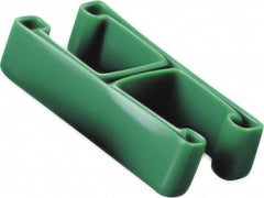 Caplugs - 1-3/4" x 3/4", Flexible Push-On I-Frame End Cap - 1-5/8" Long, Vinyl, Green - Exact Tooling