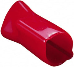 Caplugs - 0.84" ID, Round Head Vented Cap - 0.96" OD, 51/64" Long, Vinyl, Orange - Exact Tooling