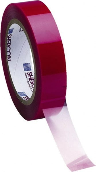 Caplugs - 5/16" Wide x 72 Yd Long Red Polyester Film High Temperature Masking Tape - Series PC11-0312, 3.5 mil Thick - Exact Tooling