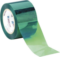 Caplugs - 80mm Wide x 66 m Long Green Polyester Film High Temperature Masking Tape - Series PC21-80MM, 3.5 mil Thick - Exact Tooling