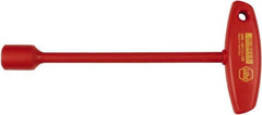 Wiha - 8mm Hollow Shaft Nutdriver - T-Handle Handle, 9.9" OAL - Exact Tooling