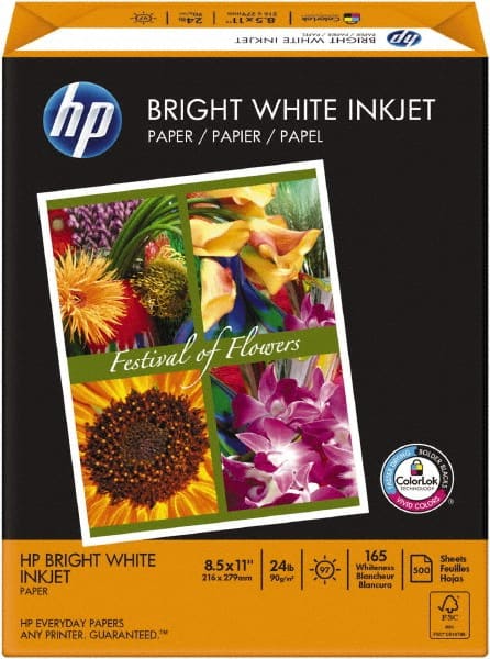 Hewlett-Packard - 8-1/2" x 11" White Colored Copy Paper - Use with Inkjet Printers - Exact Tooling