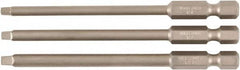 Wiha - #1, #2, #3 Square Screwdriver Bit - 90mm OAL - Exact Tooling