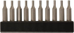 Wiha - 5/32" Hex Screwdriver Bit - 4mm Drive, 28mm OAL - Exact Tooling